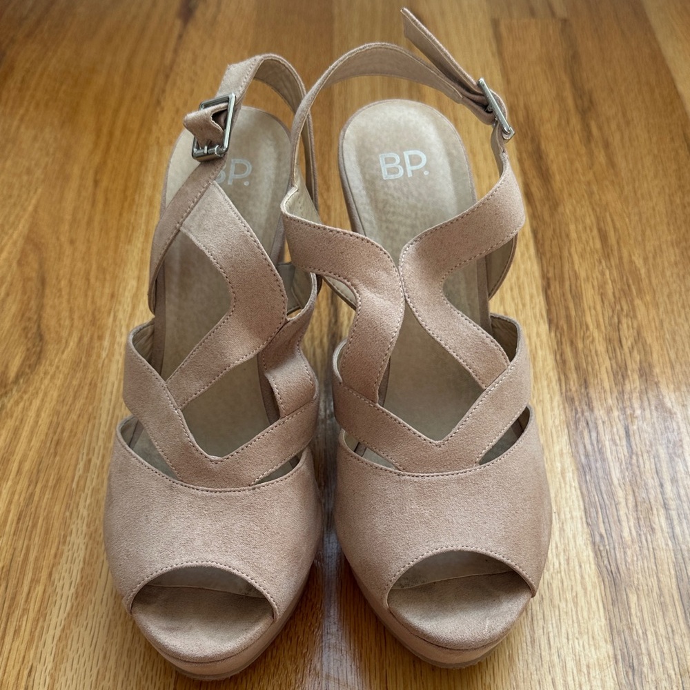 BP Blush Wedge Sandals